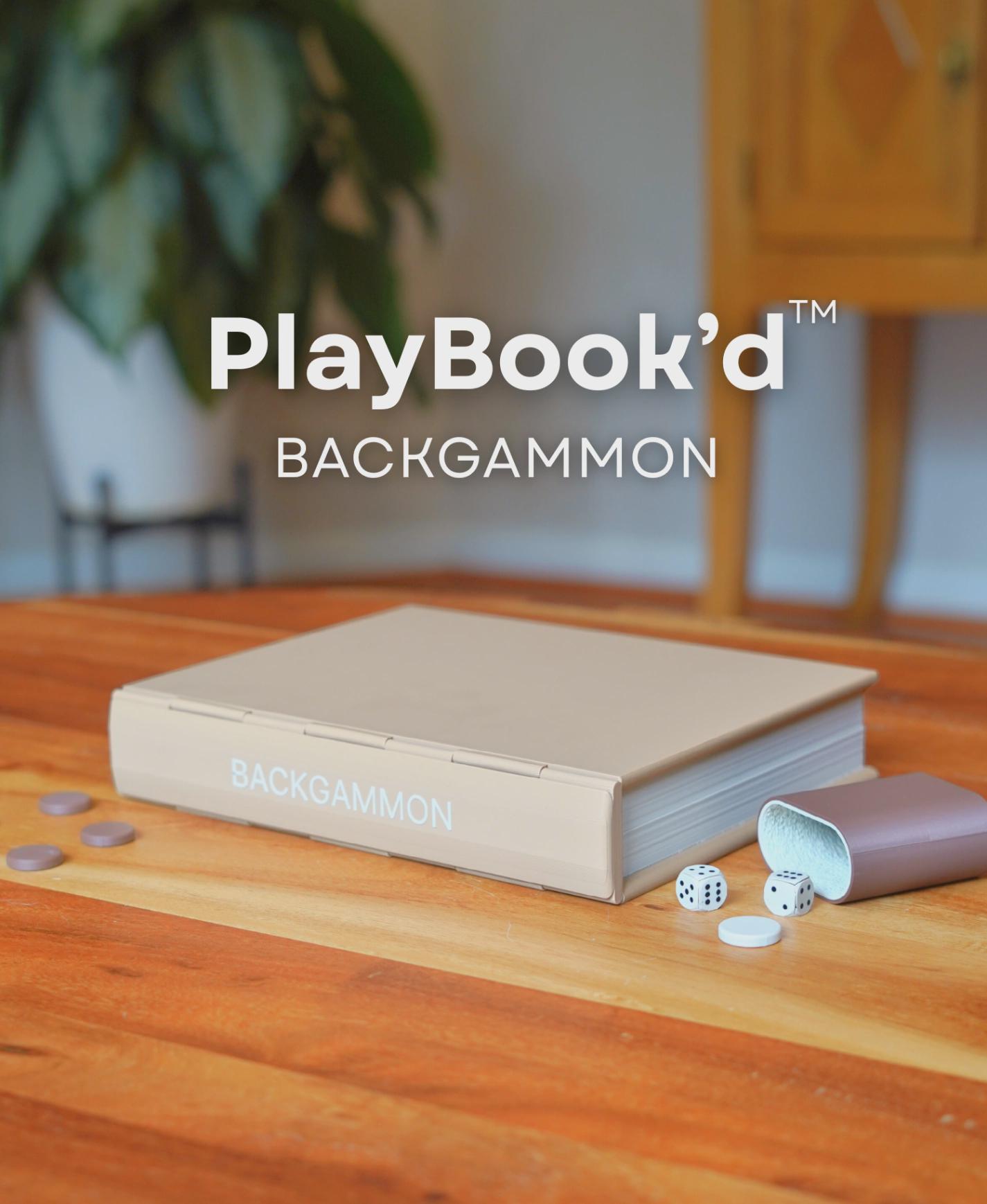 PlayBook'd Backgammon – Hidden Book Board Game, Shelf Decor