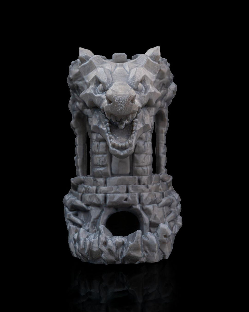 Dragon Fortress Dice Tower and Can Holder | Fantasy RPG Desk Organizer | D&D Gaming Accessories for Tabletop Players | Unique Gift for Gamer