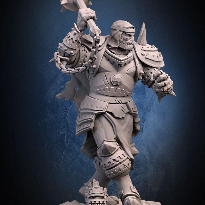 Garibaldi V2 Warlord Miniature with Armored War Horse (64mm)