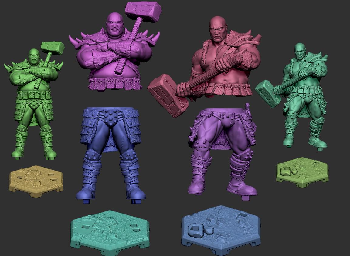 Brutal Hammer Warrior Miniature – Dragun Studios