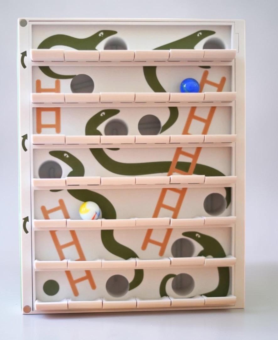 Snakes and Ladders Book Game: Foldable Travel Board, Magnetic Storage, Family Fun