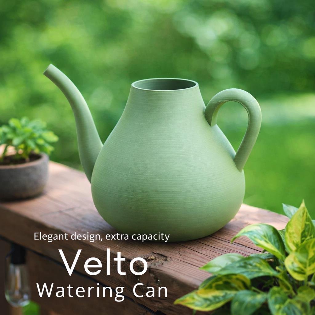 Modern PLA plastic watering can, minimalist plant decor, by GLC3DPrints
