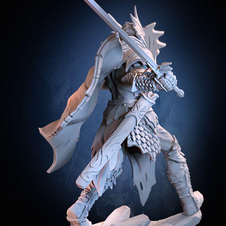 Dragon Knight Warrior Miniature – Armored Fantasy RPG Hero