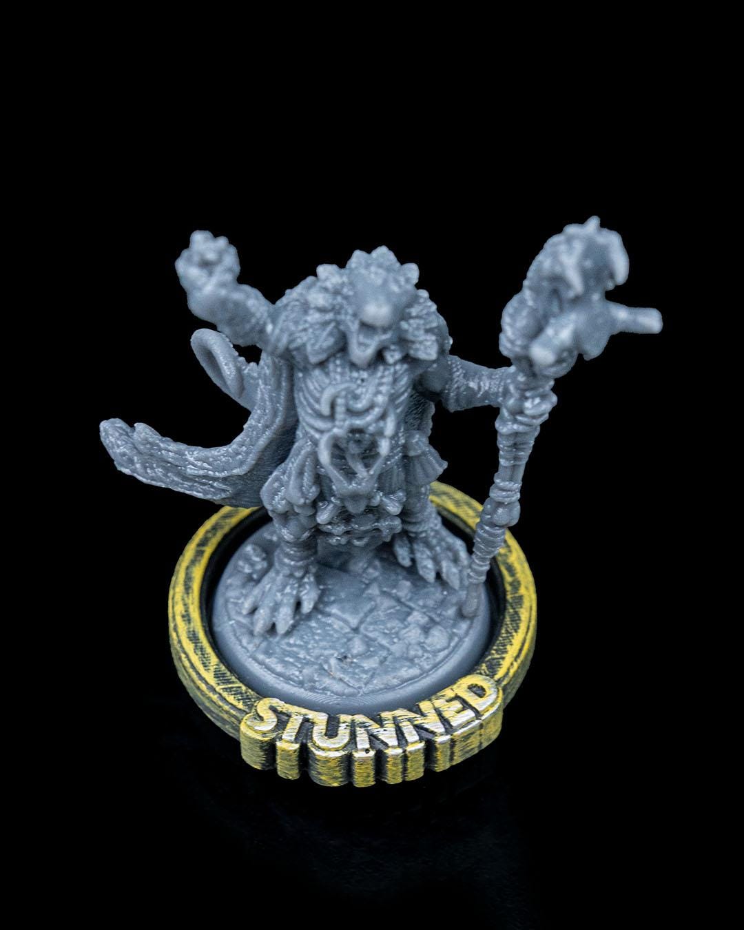 RPG Condition Rings for DND 5e Miniatures, Status Effect Markers for Tabletop Gaming, 3D Printed Dungeon Master Combat Trackers