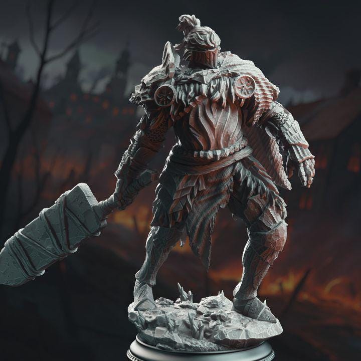 Buderim goliath knight executioner miniature, by GLC3DPrints
