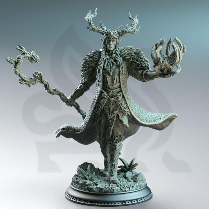 Pontifax the Emerald Eyed Elf Lord Miniature - Feywild Court Mage