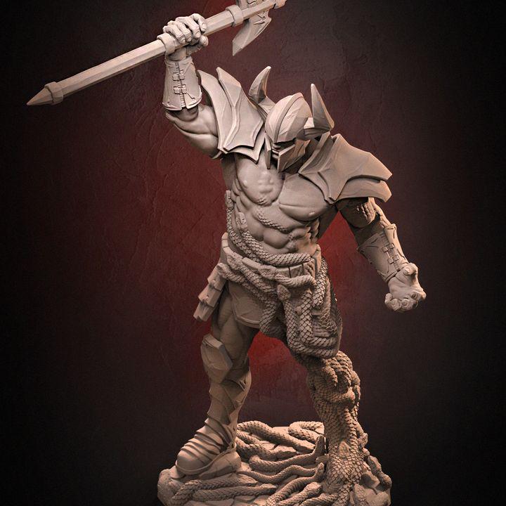 Cobra Inferno Snake-Wrapped Warrior Miniature