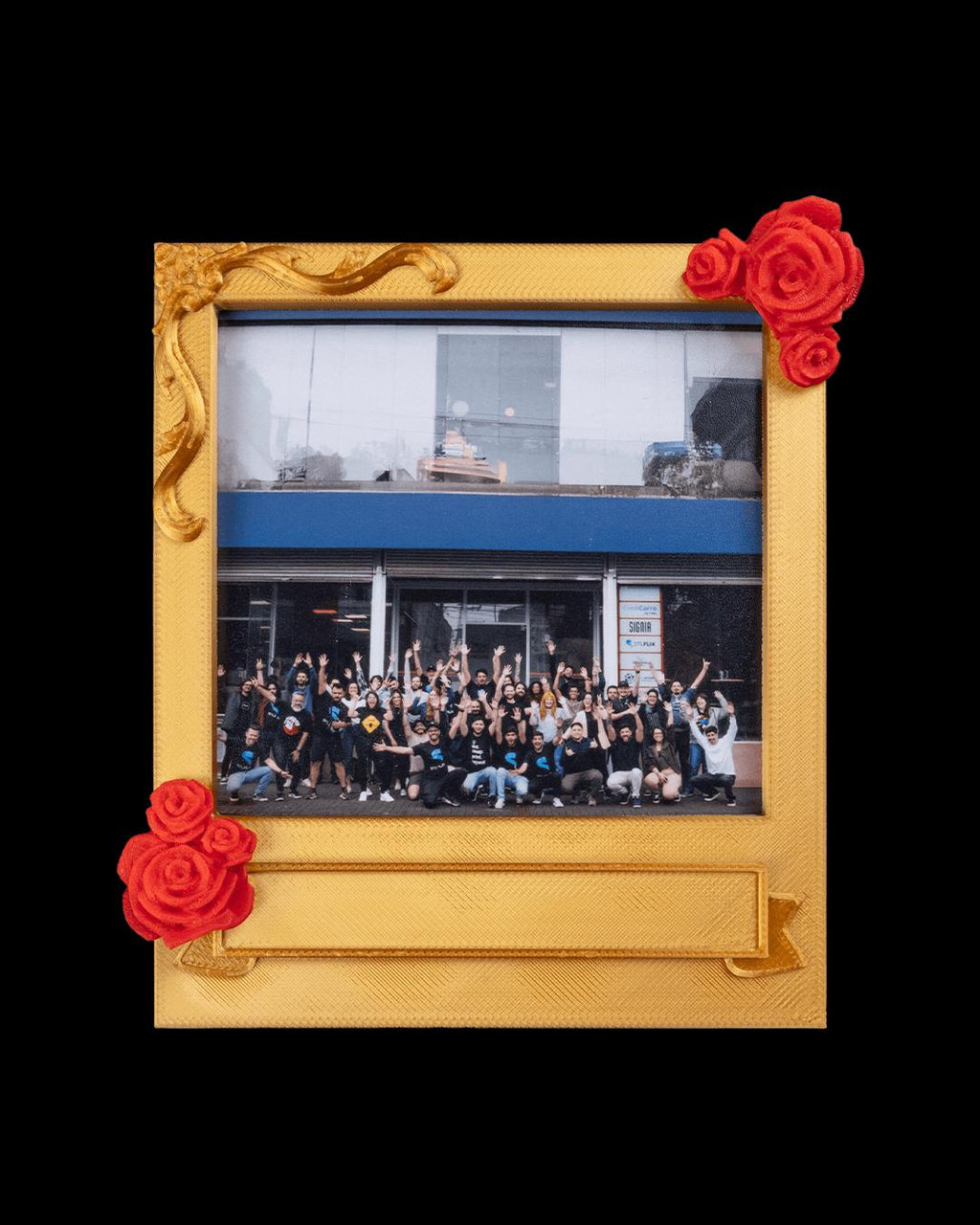Floral magnetic photo frame for Instax Mini and Polaroid 600, 3D printed by GLC3DPrints