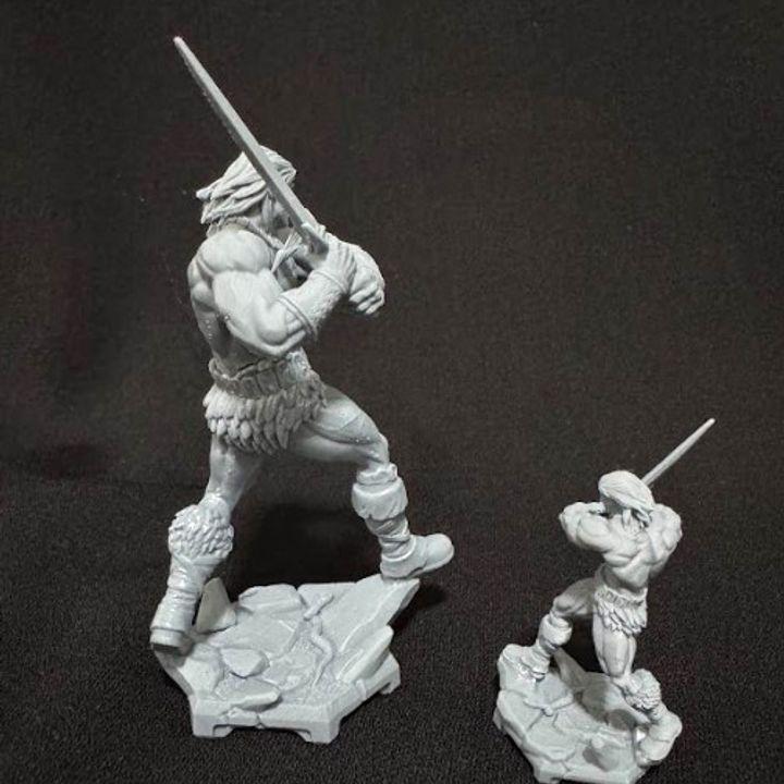 Sword Battler Fantasy Barbarian Miniature – Dragun Studios