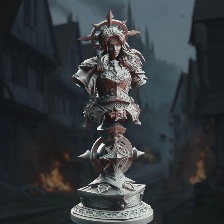 Johanna Saffron paladin of vengeance bust, 120mm, by GLC3DPrints