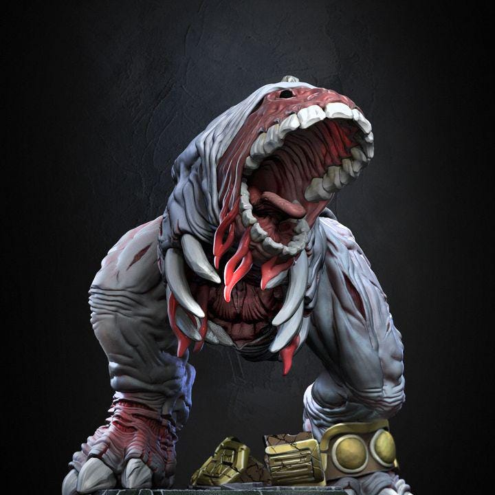 Gergoth Monstrous Beast Miniature | Tabletop RPG Fantasy Monster Figure for D&D and Pathfinder | High Detail 3D Printed Gaming Model