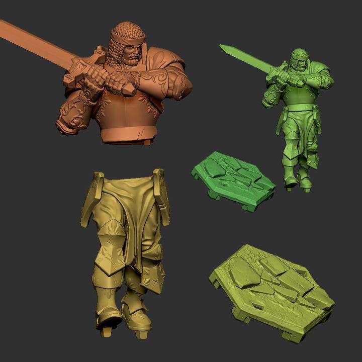 King Arthur v2 Knight Miniature (32mm/75mm)