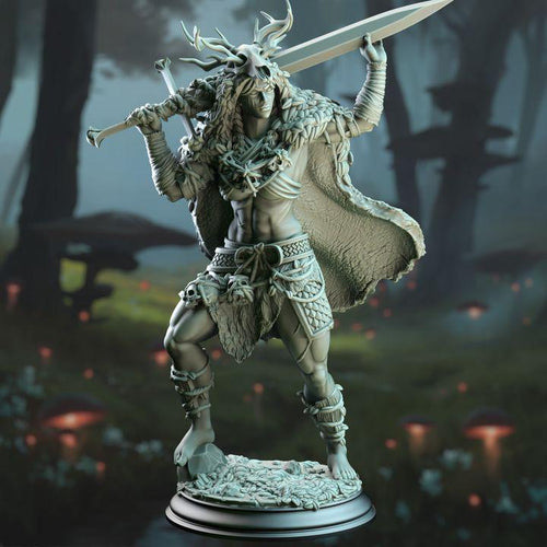 Aram'ra goliath fey barbarian miniature, 32mm, by GLC3DPrints