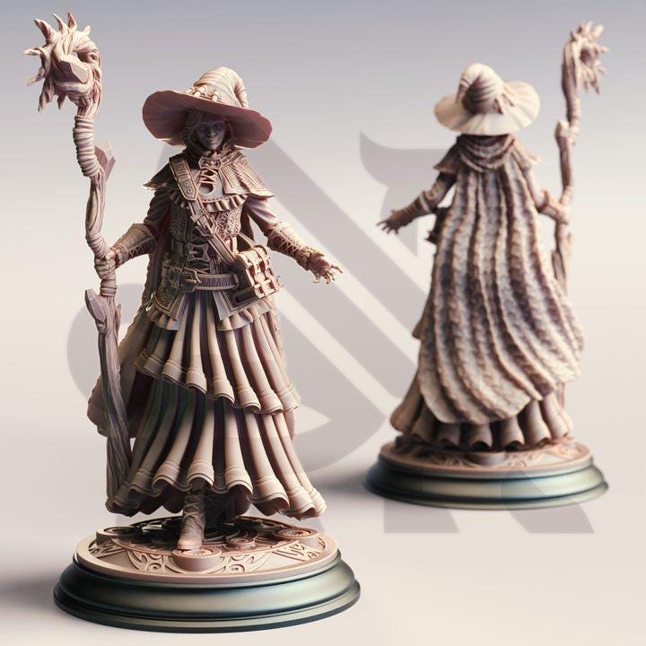 Alia of Ardris: Human Wizard Miniature - Tabletop RPG Model