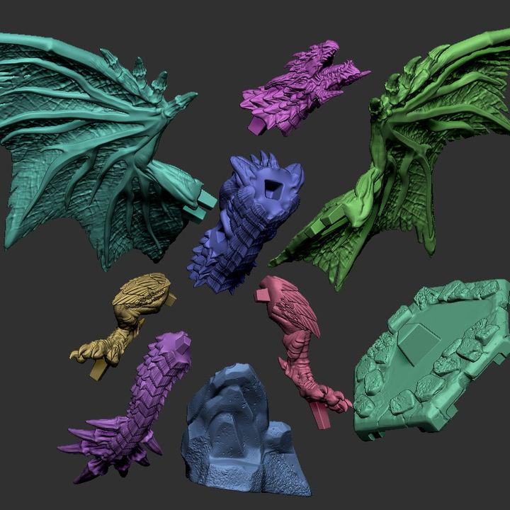 Dark Drake Wyvern Miniature – Dragun Studios RPG, D&D, Pathfinder