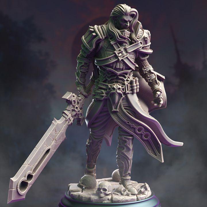Ser Gaston vampire knight miniature, DM Stash, by GLC3DPrints