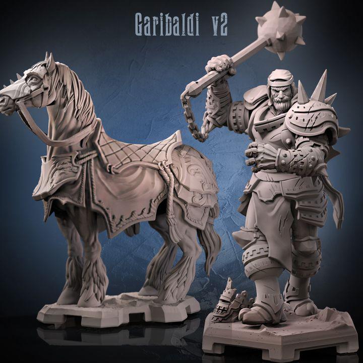 Garibaldi V2 warlord miniature with armoured war horse, photo 2