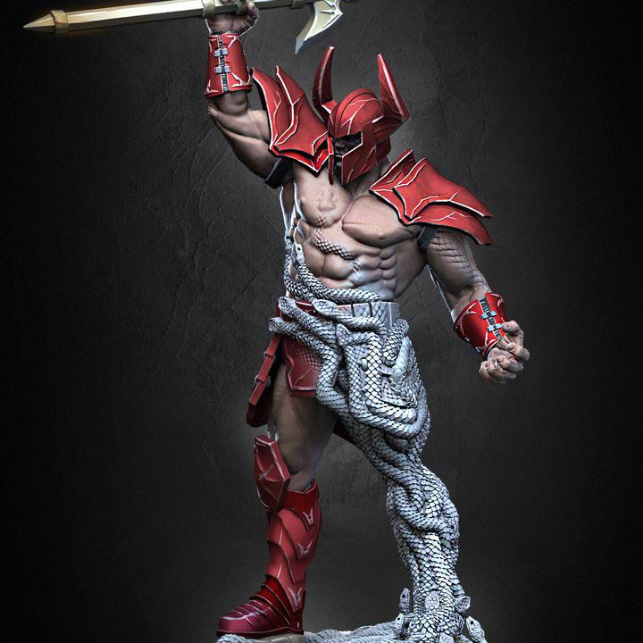 Cobra Inferno snake-wrapped warrior miniature, photo 2