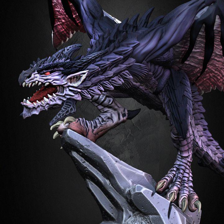 Dark Drake Wyvern Miniature – Dragun Studios RPG, D&D, Pathfinder