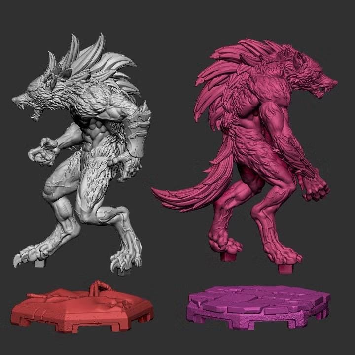 Werewolf miniature set