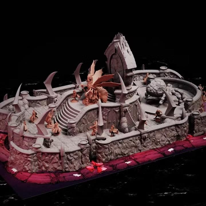 Spider shrine terrain, top view