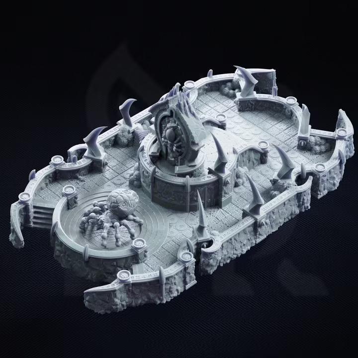 Spider shrine terrain, raised dais detail