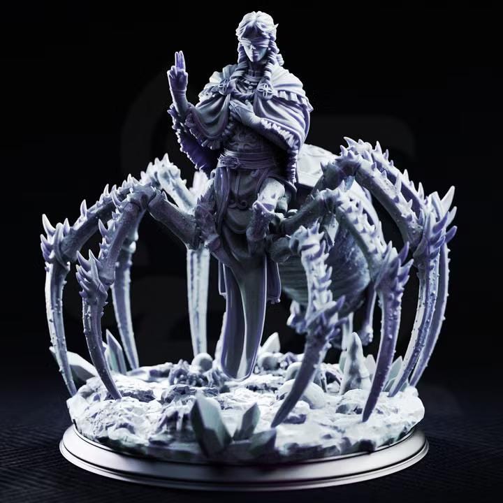 Drider matron spider monster miniature, resin printed by GLC3DPrints