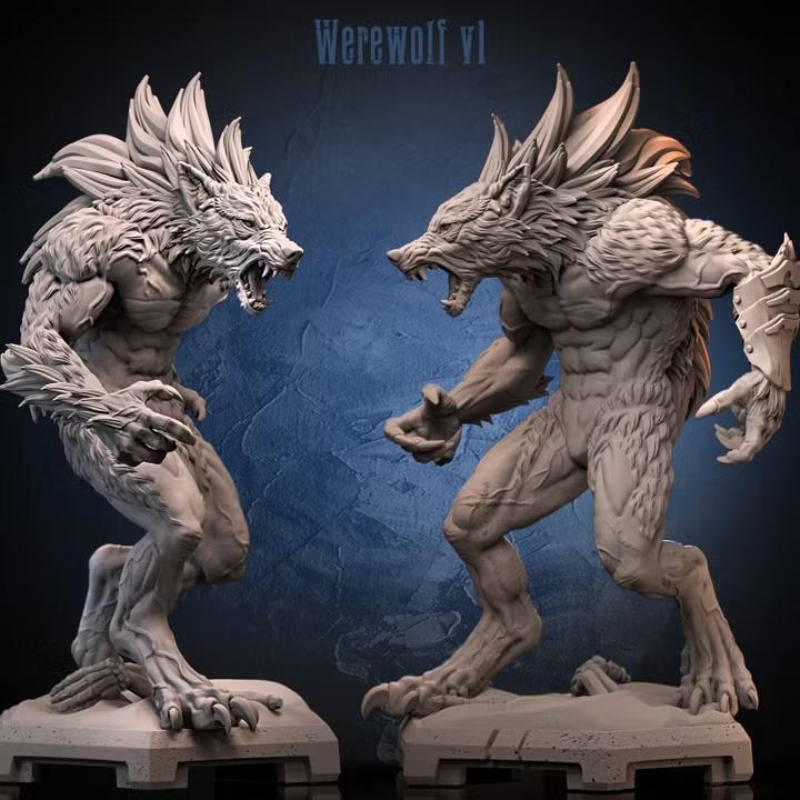 Werewolf miniature, second pose