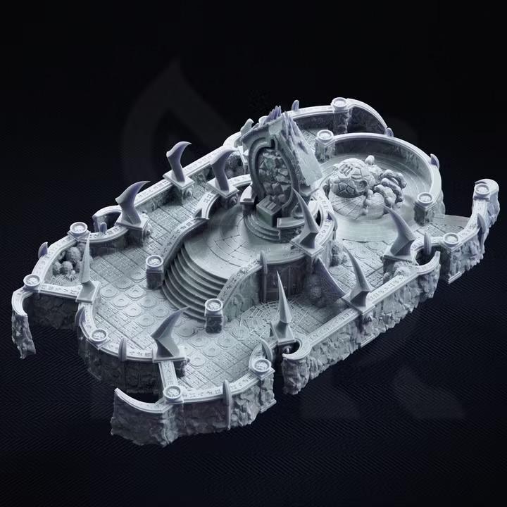 Spider shrine fantasy terrain, 3D printed by GLC3DPrints