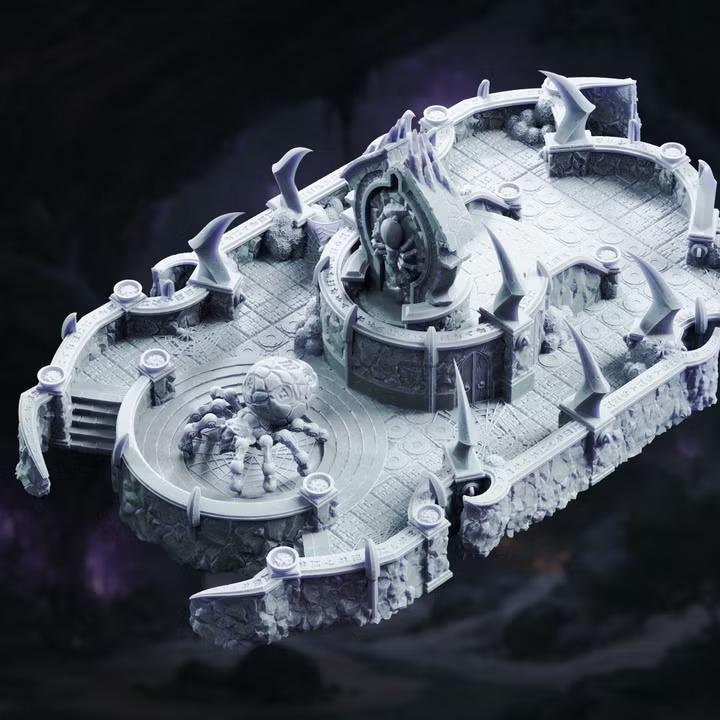 Spider shrine terrain, curved walls