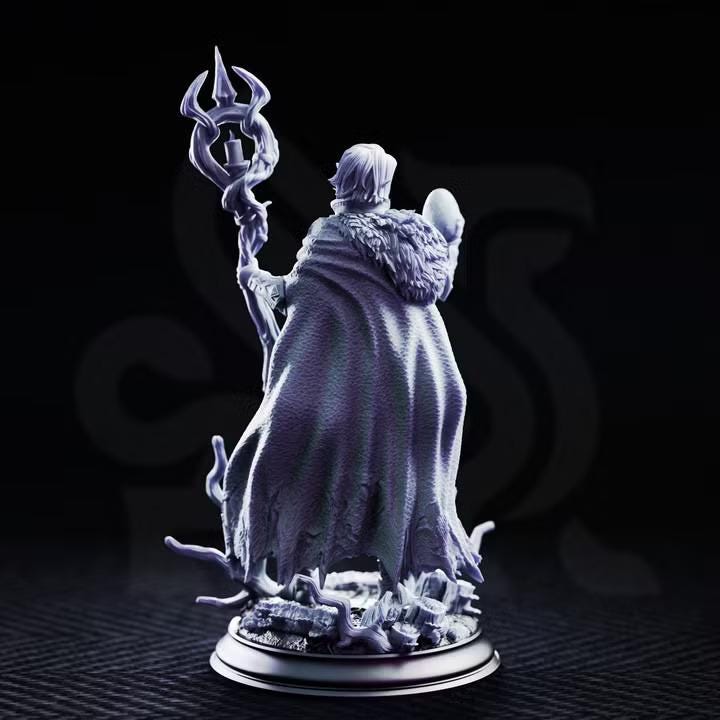 Saratha drow sorceress miniature, alternate view